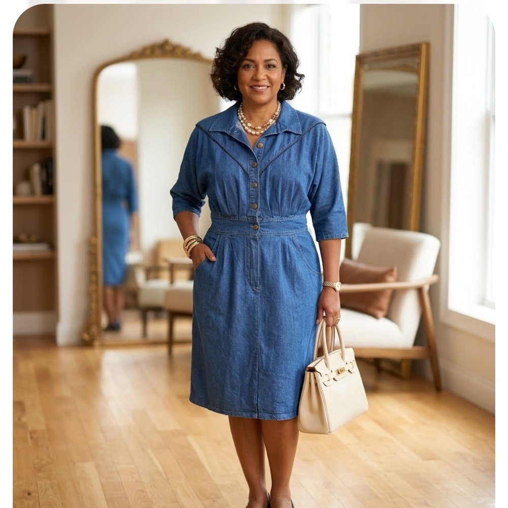 Vintage blue Denim women’s Dress